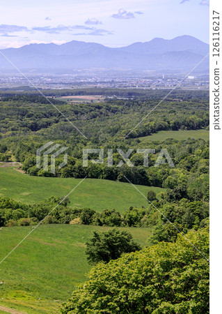 從北海道瀧川市丸香高原展望台眺望的景色【6月】 從北海道瀧川市丸香高原展望台眺望的景色【6月】 126116217