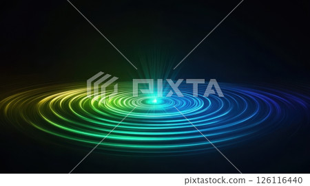 Radiant field design ideal for presentations, posters, and futuristic concepts. 126116440