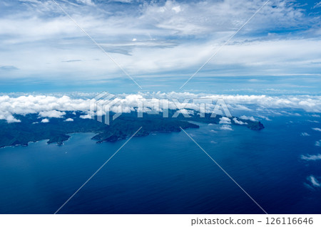 Aerial view of Nuku Hiva in the Marquesas Islands, French Polynesia 126116646