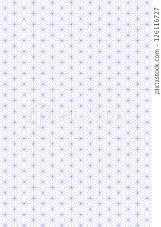Modern and simple Japanese pattern, blue-purple, white, line hemp leaf pattern, illustration background 126116727