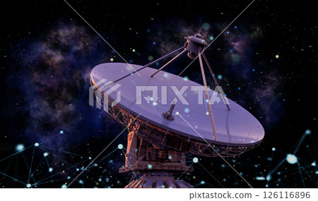 Satellite dish for digital telecommunication Satellite dish for digital telecommunication 126116896