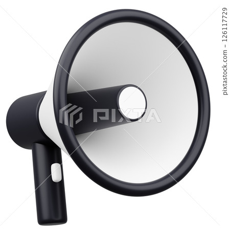 3D illustration_Megaphone_Black 3D illustration_Megaphone_Black 126117729