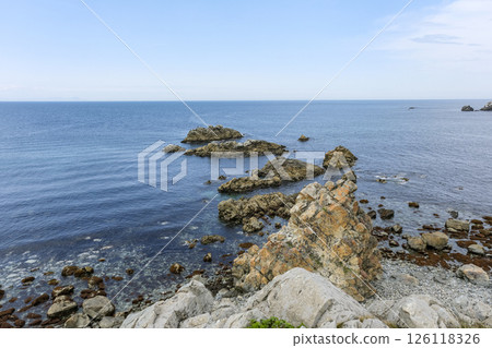 Tsugaru Straits as seen from the tip of Cape Shiriya 126118326