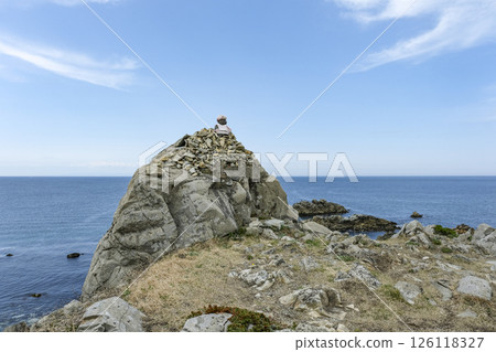 Tsugaru Straits as seen from the tip of Cape Shiriya Tsugaru Straits as seen from the tip of Cape Shiriya 126118327