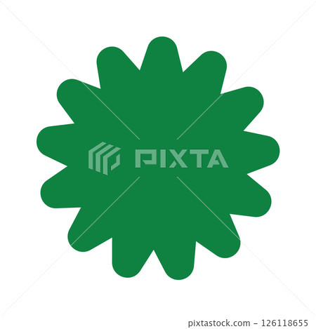 Starburst colorful tag. Star burst badge vignette. Vector simple pink red green blue round collection. 126118655