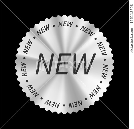 A stylish silver badge with NEW text, symbolizing product launches, innovation, and modern branding. A stylish silver badge with NEW text, symbolizing product launches, innovation, and modern branding. 126118708