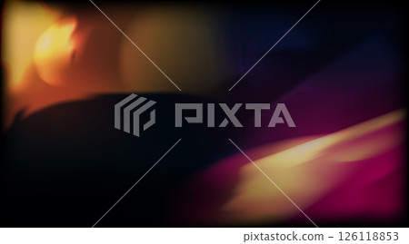 Light leaks effect. Old film overlay background. Rainbow lens flare, camera film dust, grain texture. Distressed retro movie, photo burn bg. Vector illustration 126118853