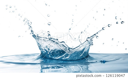 Twisted water splash isolated on white background Twisted water splash isolated on white background 126119047