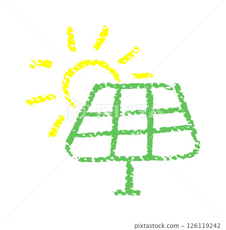 Hand-Drawn Solar Panel and Sun Icon for Renewable Energy, Eco-Friendly Projects, and Sustainability Awareness. Vector illustration Hand-Drawn Solar Panel and Sun Icon for Renewable Energy, Eco-Friendly Projects, and Sustainability Awareness. Vector illustration 126119242