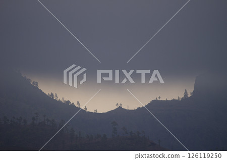 Clouds over the Reserve of Inagua. Clouds over the Reserve of Inagua. 126119250