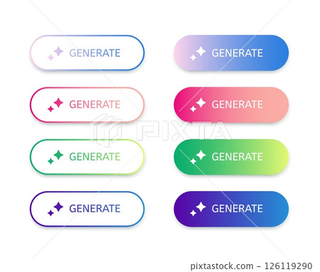 Futuristic AI Logo Design with Gradient for Modern Technology and Innovation Concepts. Vector illustration 126119290