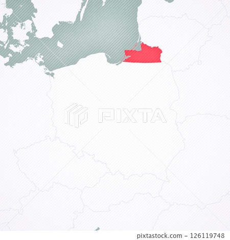 Map of Poland - Kaliningrad Oblast 126119748