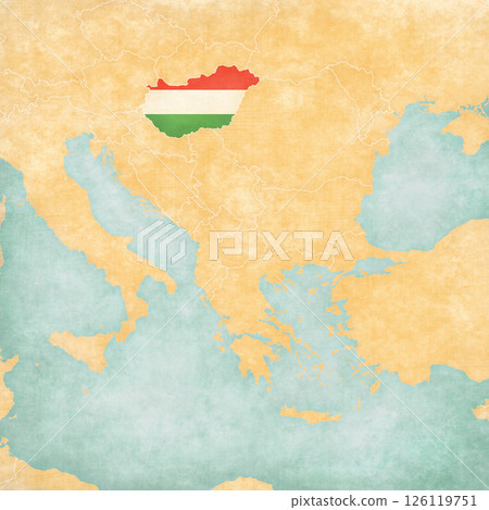 Map of Balkans - Hungary 126119751