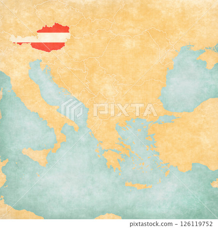 Map of Balkans - Austria 126119752