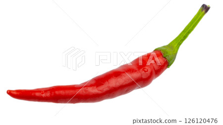 Red hot chili pepper isolated on white background 126120476