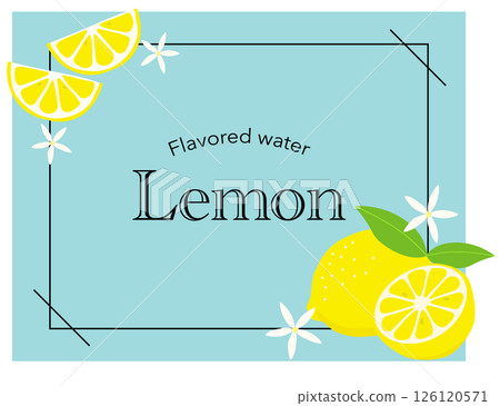 Lemon and lemon flower frame Lemon and lemon flower frame 126120571