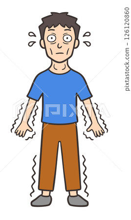 A man with Graves' disease symptoms 126120860