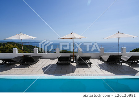 Villa Santorini (Tosa City, Kochi Prefecture) and the view from there *A resort hotel inspired by the Aegean Sea Villa Santorini (Tosa City, Kochi Prefecture) and the view from there *A resort hotel inspired by the Aegean Sea 126120981