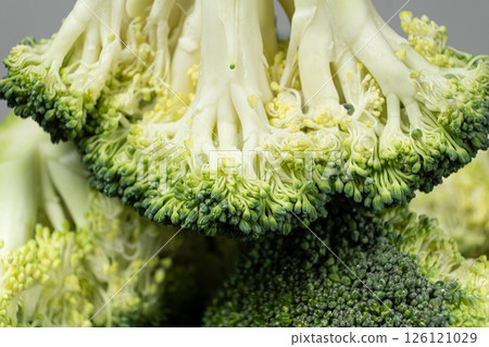 Natural Green Broccoli Vegetable Texture Macro 126121029