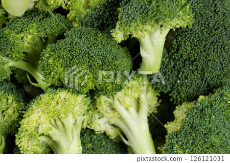 Natural Green Broccoli Vegetable Texture Macro 126121031
