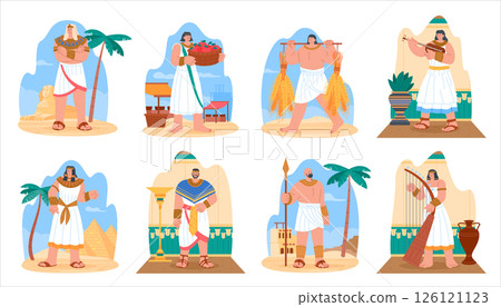 Ancient Egypt Isolated Character Set 126121123