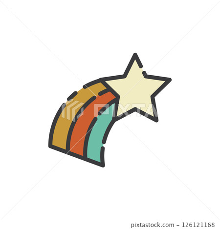 Rainbow shooting star 126121168