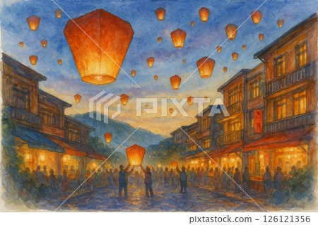 Taiwan lantern flying image 126121356