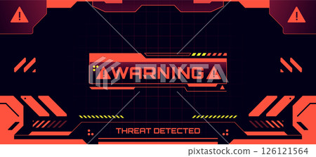 Alert Detected Warning Sign Background Alert Detected Warning Sign Background 126121564