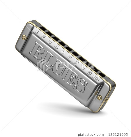 Blues harmonica 3D 126121995