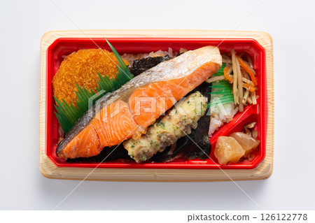 鮭魚便當（海藻便當） 126122778