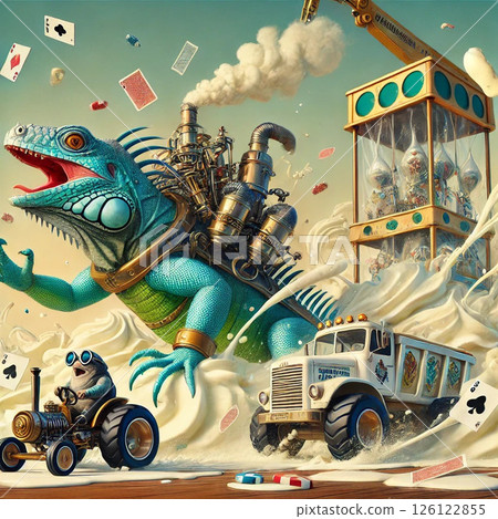 一隻鼴鼠、一隻鬣蜥和一輛自卸卡車在奇幻世界中穿梭 一隻鼴鼠、一隻鬣蜥和一輛自卸卡車在奇幻世界中穿梭 126122855