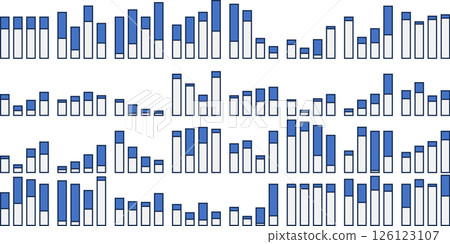 Bar graph graphic material illustration set 126123107