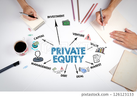 Private Equity Concept. The meeting at the white office table Private Equity Concept. The meeting at the white office table 126123133