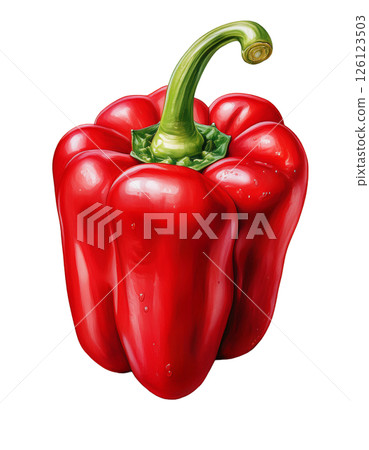 Red paprika illustration material 126123503