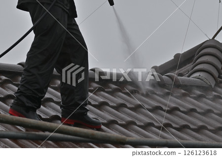 High pressure cleaning of roofs, roof tiles, re-roofing, plaster High pressure cleaning of roofs, roof tiles, re-roofing, plaster 126123618