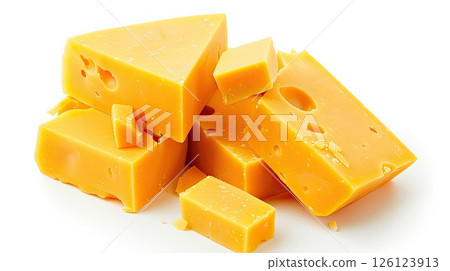 Cheese Slice Presentation. Generative AI Cheese Slice Presentation. Generative AI 126123913