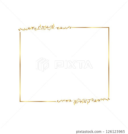 Golden warm gold border frame 126123965