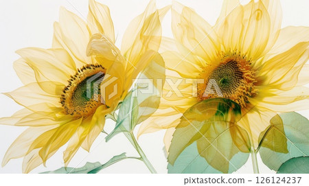 Sunflower Isolation. Generative AI 126124237