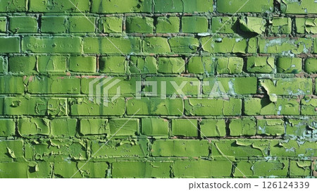 Vibrant Brick Surface. Generative AI 126124339
