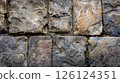 Weathered stone pavement. Generative AI 126124351