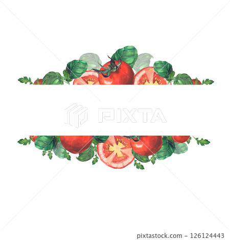 Watercolor illustration of vegetables. Hand-drawn set from isolated clip art on a white background. Bright and juicy pictures of realistic watercolor vegetables for menus, signs, packaging, textiles 126124443