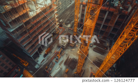 building under construction, industrial development, construction site engineering 126124777