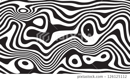 Wavy abstract stripes in horizontal alignment. Gentle flowing curves add a modern aesthetic 126125112