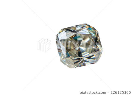Diamond Gemstone on Black Background 126125360