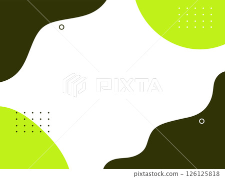 Green fluid shape background illustration material flat hand drawn fluid blue 126125818