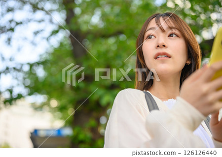 Portrait of a woman traveling Portrait of a woman traveling 126126440