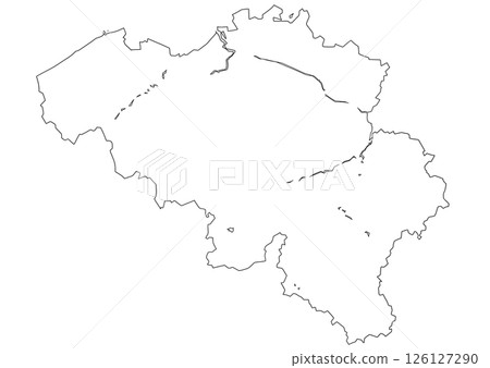 Blank map of Belgium 126127290