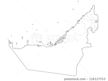 空白地圖阿拉伯聯合大公國 126127553