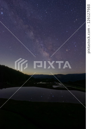 The Milky Way rising over the rice terraces of Betsumiya 3 126127988