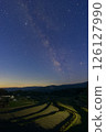 The Milky Way rising over the rice terraces of Betsumiya 4 126127990